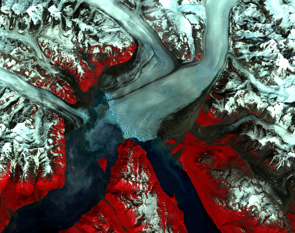 July 13, 2002, Landsat 7 (path/row 62/18) — Hubbard Glacier, Alaska, USA
