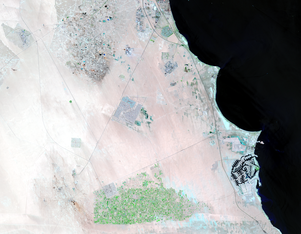June 30, 2017, Landsat 8 (path/row 165/40) — Southeastern Kuwait