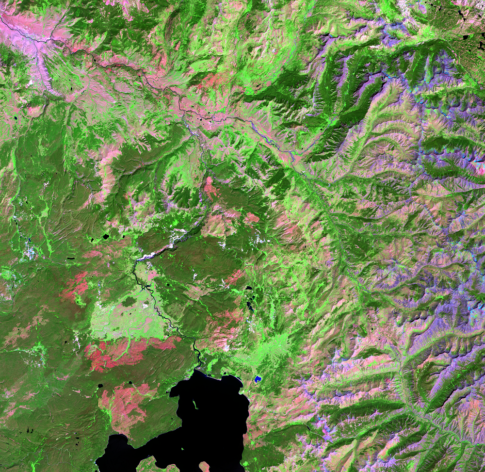 Aug. 10, 2018, Landsat 8 (path/row 38/29) — Yellowstone National Park, USA