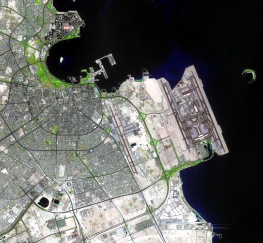 Sep. 10, 2019, Landsat 8 (path/row 163/42) — Hamad International Airport, Doha, Qatar