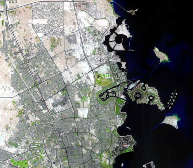 Sep. 10, 2019, Landsat 8 (path/row 163/42) — The Pearl-Qatar, Doha, Qatar