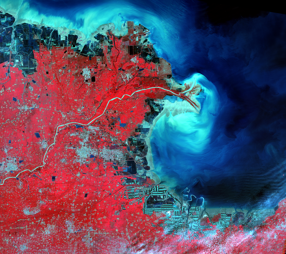 Sept. 11, 2010, Landsat 5 (path/row 121/34) — Huang He Delta, China