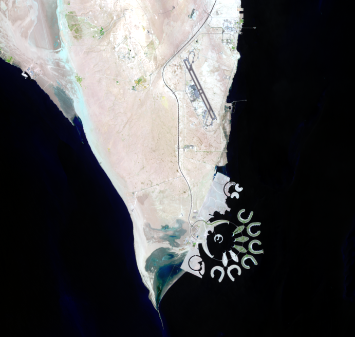 Sep. 12, 2014, Landsat 8 (path/row 163/42) — Durrat Al Bahrain