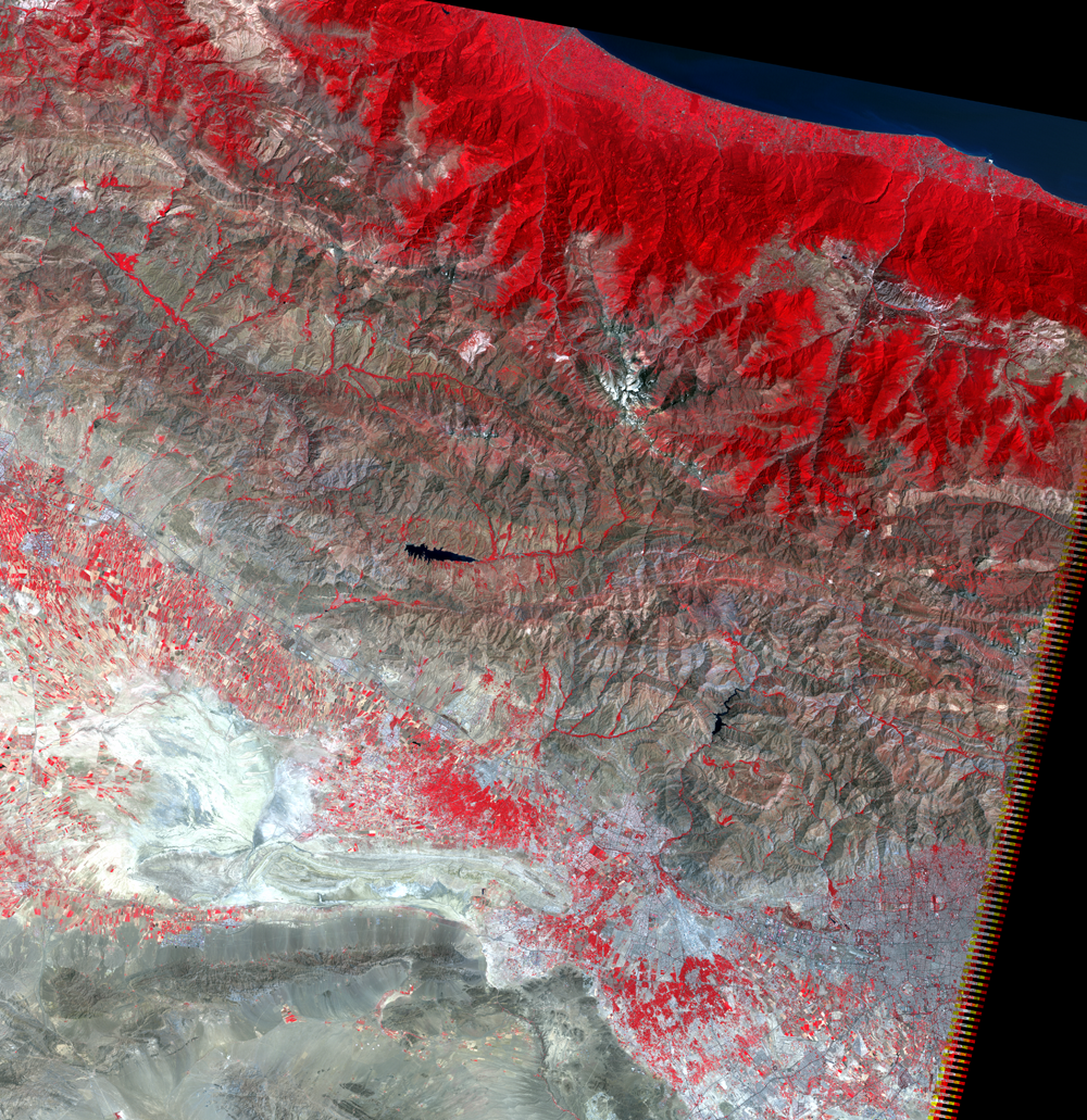 Aug. 1, 2011, Landsat 5 (path/row 165/35) — Elburz Mountains, Iran