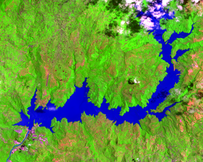 Aug. 24, 2015, Landsat 8 (path/row 169/55) — Gibe III dam, Ethiopia