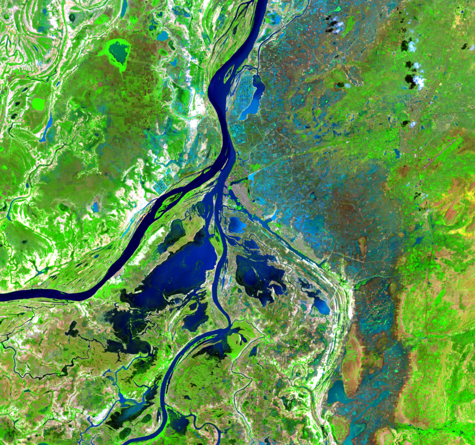 Aug. 25, 2014, Landsat 8 (path/row 197/50) — Seasonal change, Mopti, Mali