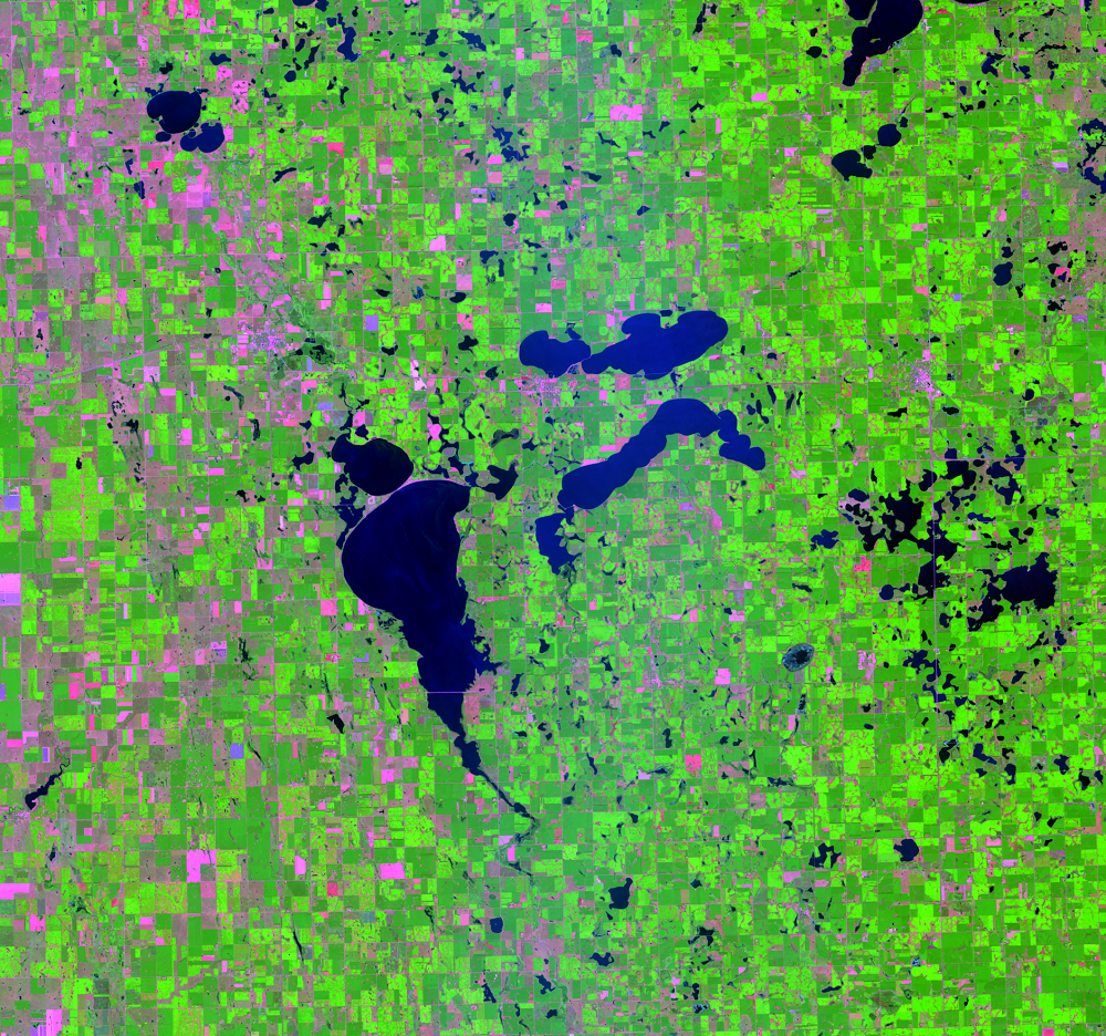 Aug. 11, 2018, Landsat 8 (path/row 29/29) — Lake Thompson, South Dakota, USA