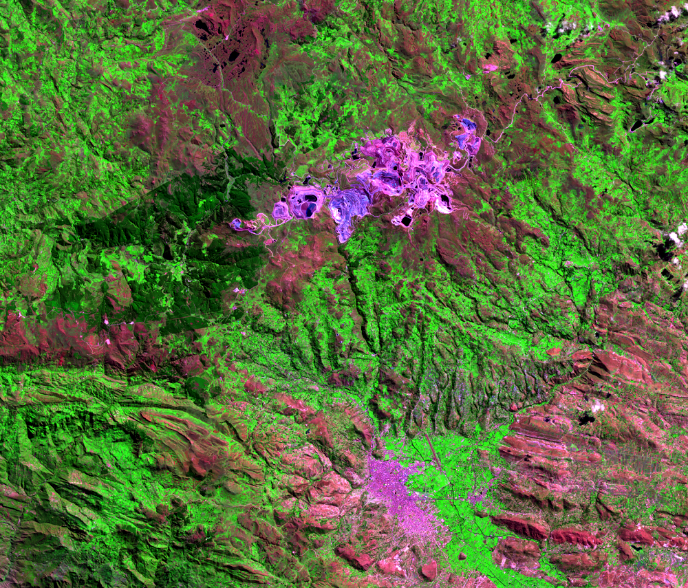 June 25, 2017, Landsat 8 (path/row 9/65) — Yanacocha Mine, Peru