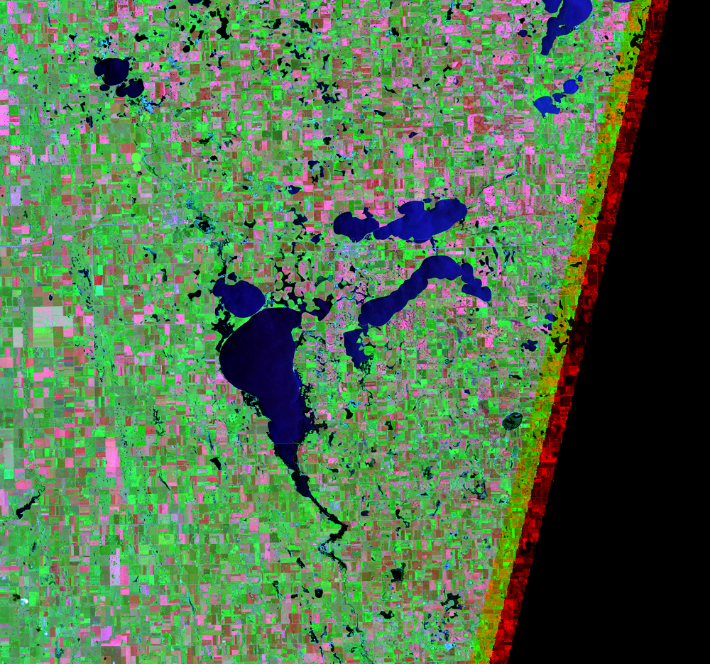 June 29, 1994, Landsat 5 (path/row 30/29) — Lake Thompson, South Dakota, USA