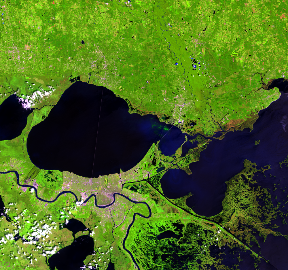 Aug. 29, 2019, Landsat 8 (path/row 22/39) — New Orleans, Louisiana, USA