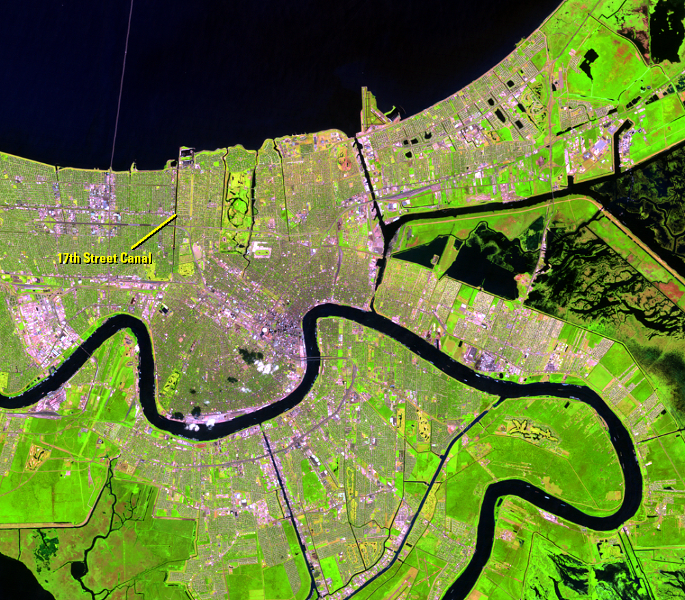 Sep. 2, 2009, Landsat 5 (path/row 22/39) — New Orleans, Louisiana, USA
