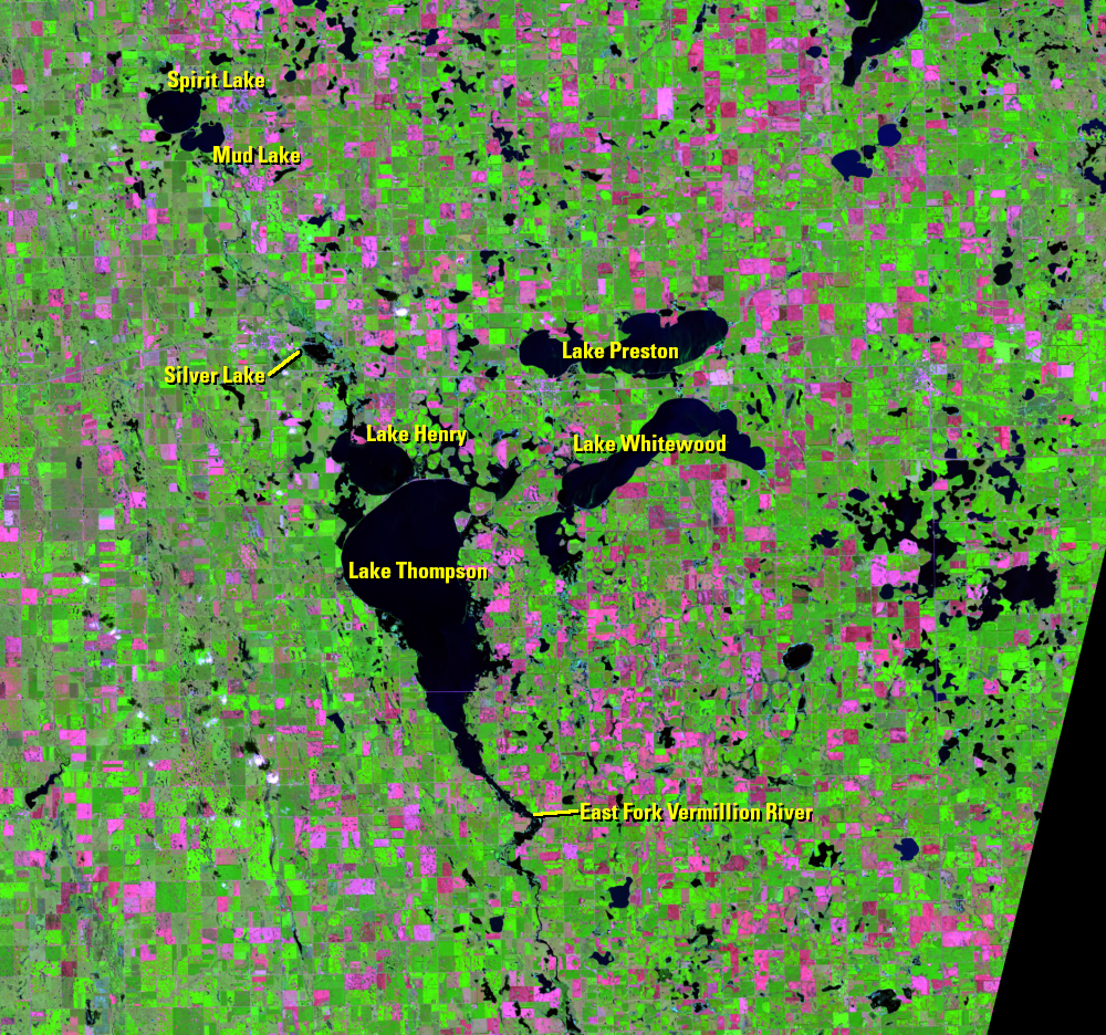 Sep. 6, 2019, Landsat 8 (path/row 30/29) — Lake Thompson, South Dakota, USA