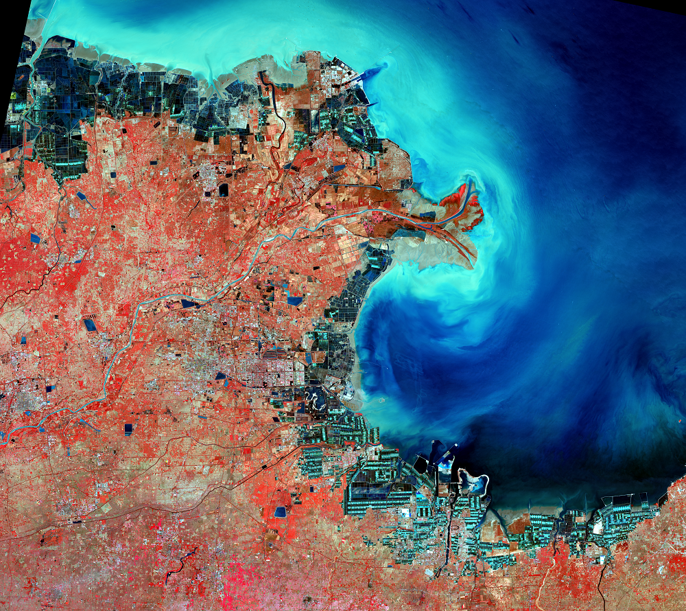 Oct. 27, 2015, Landsat 8 (path/row 121/34) — Huang He Delta, China