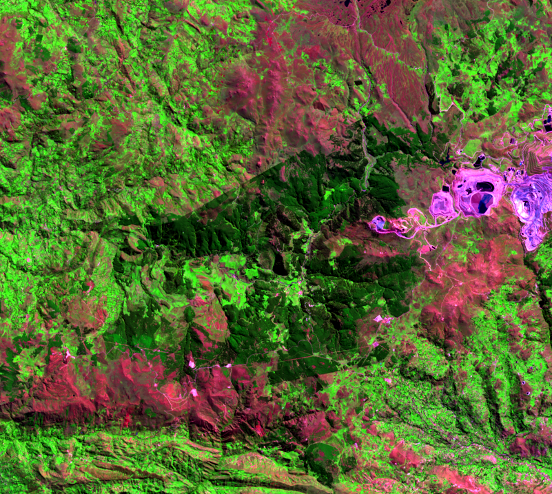 June 25, 2017, Landsat 8 (path/row 9/65) — Granja Porcón, Peru