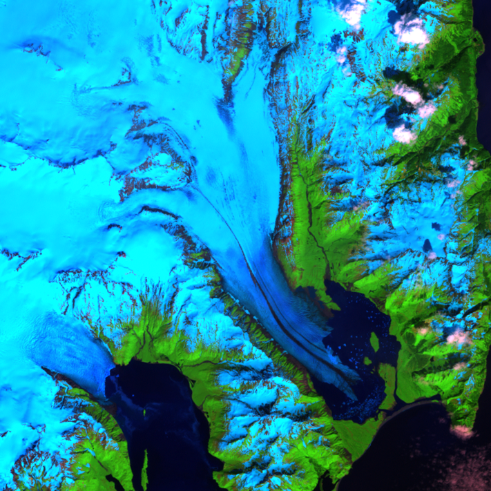 July 1, 2000, Landsat 7 (path/row 68/18) — Bear Glacier, Alaska, USA