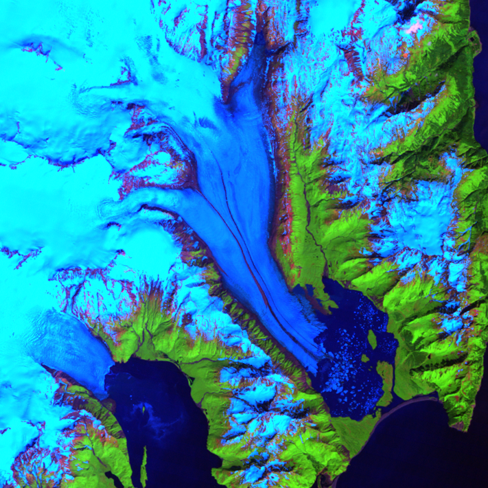 June 21, 2005, Landsat 5 (path/row 68/18) — Bear Glacier, Alaska, USA