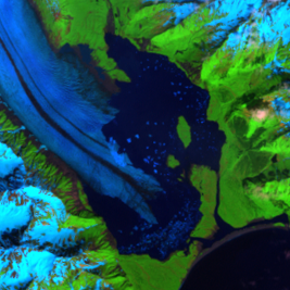 July 1, 2000, Landsat 7 (path/row 68/18) — Bear Glacier Lagoon, Alaska, USA