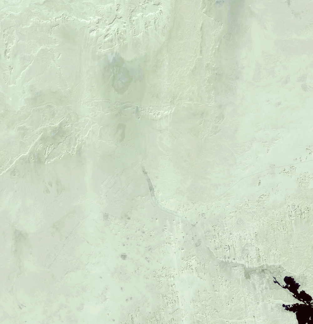 Dec. 8 and 15, 1989, Landsat 4 (path/row 175,176/44) — close-up of irrigated fields near the Toshka Lakes, Egypt