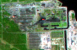 Apr. 29, 1986, Landsat 5 (path/row 182/24) — Reactor Number 4, Chernobyl, Ukraine