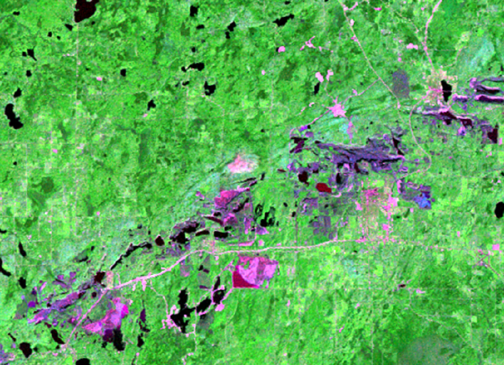 Sep. 26, 1974, Landsat 1 (path/row 29/27) — Mesabi Range, Minnesota, USA