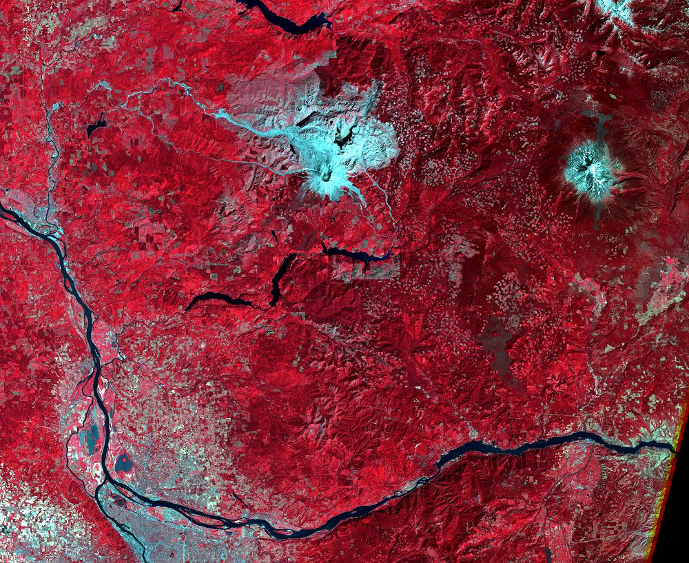  Aug. 31, 1988, Landsat 5 (path/row 46/28) — Mount St. Helens, Washington, USA