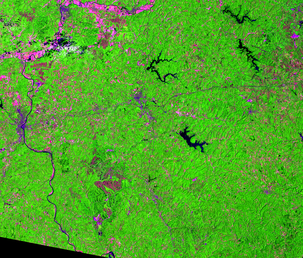June 9, 2000, Landsat 5 (path/row 18/32) — Muskingum Mines, Ohio, USA