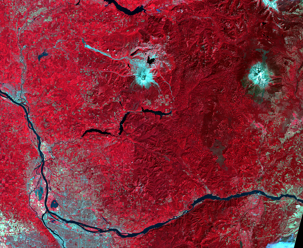 Aug. 20, 2013, Landsat 8 (path/row 46/28) — Mount St. Helens, Washington, USA