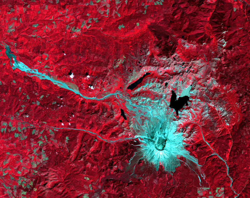  Aug. 20, 2013, Landsat 8 (path/row 46/28) — Mount St. Helens close up
