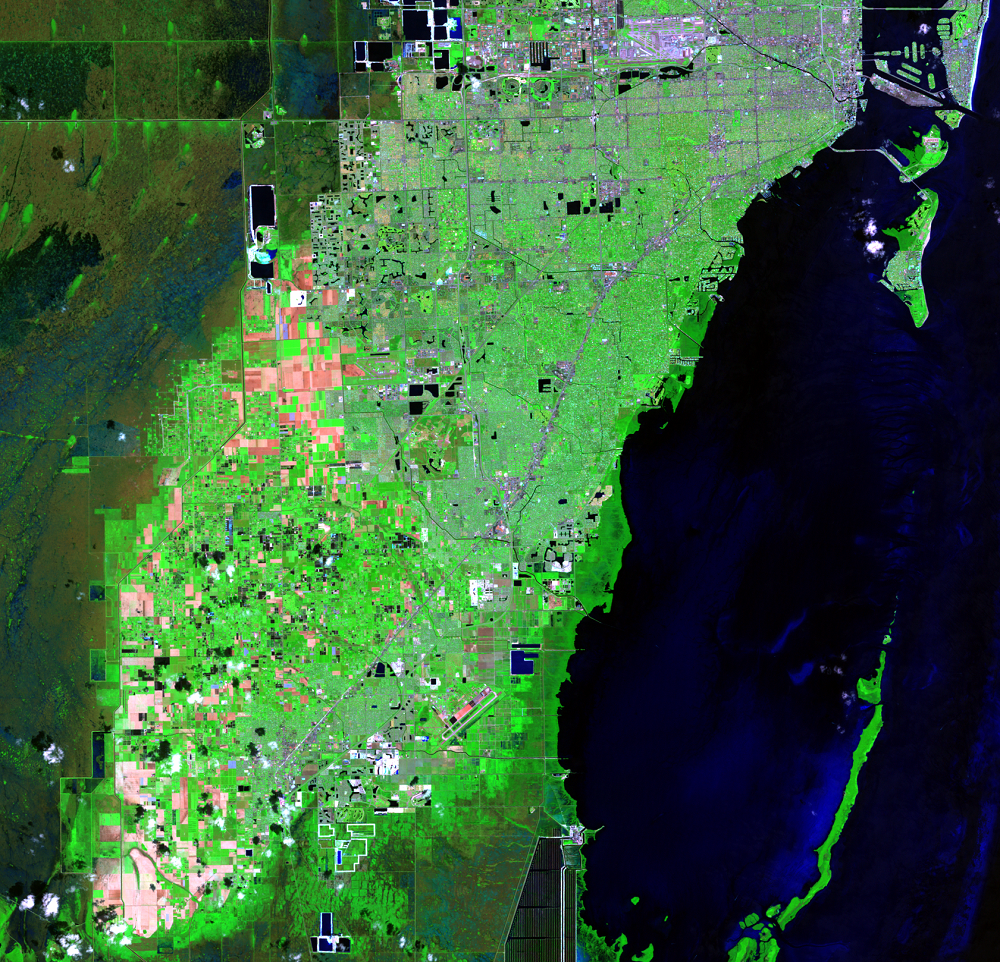 Sep. 25, 2006, Landsat 5 (path/row 15/42) — Miami and Homestead, Florida, USA