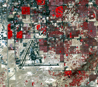 Aug. 3, 1984, Landsat 5, TM, 30-m resolution (path/row 39/35) — Las Vegas, Nevada, USA