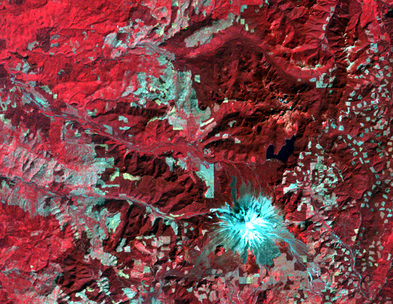 Sept. 15, 1973, Landsat 1 (path/row 49/28) — Mount St. Helens, Washington, USA