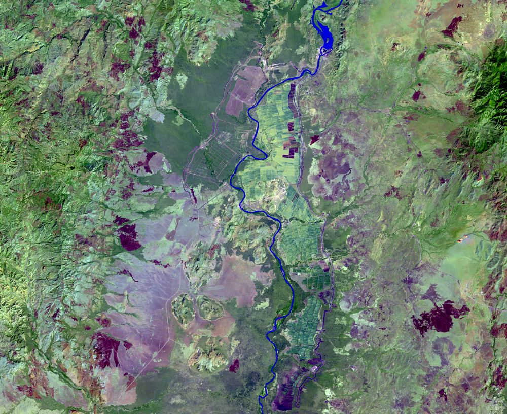 Jan. 8, 2017, Landsat 8 (path/row 170/56) — Sugar plantations, lower Omo River Valley, Ethiopia