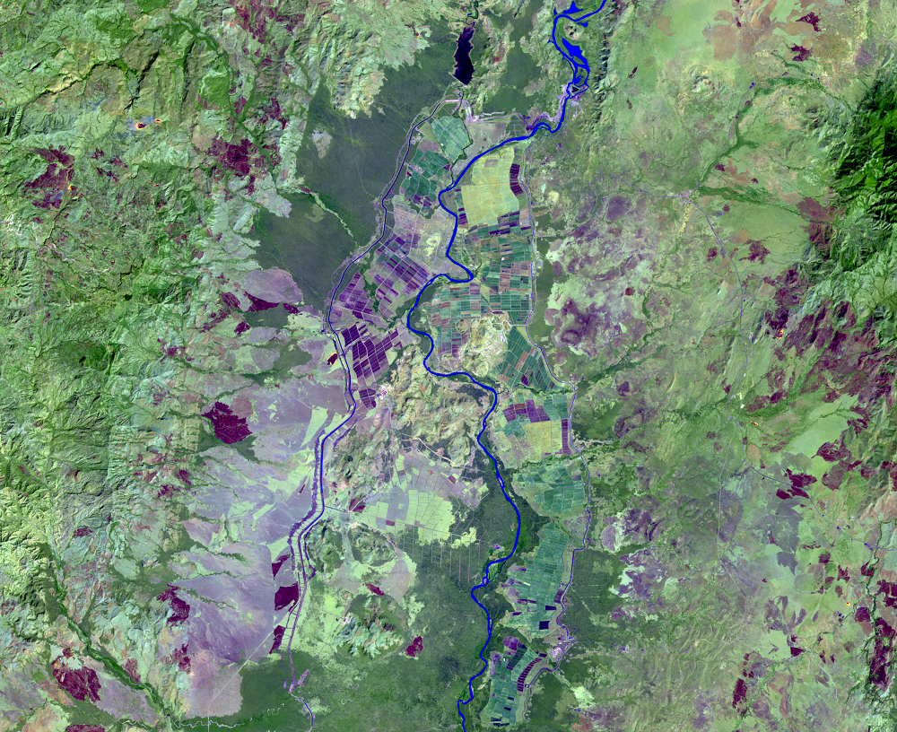 Jan. 14, 2019, Landsat 8 (path/row 170/56) — Sugar plantations, lower Omo River Valley, Ethiopia