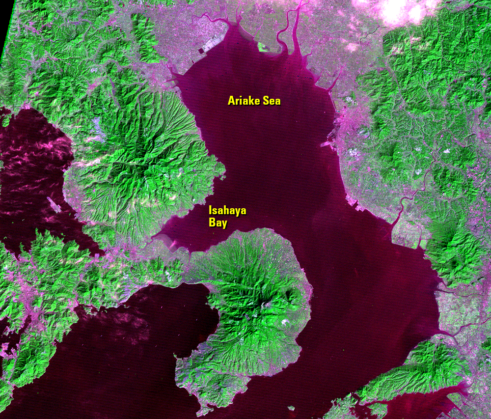 Feb. 8, 1979, Landsat 2 (path/row 121/37) — Ariake Sea, Japan