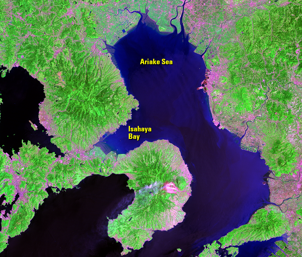 May 15, 1993, Landsat 5 (path/row 113/37) — Ariake Sea, Japan