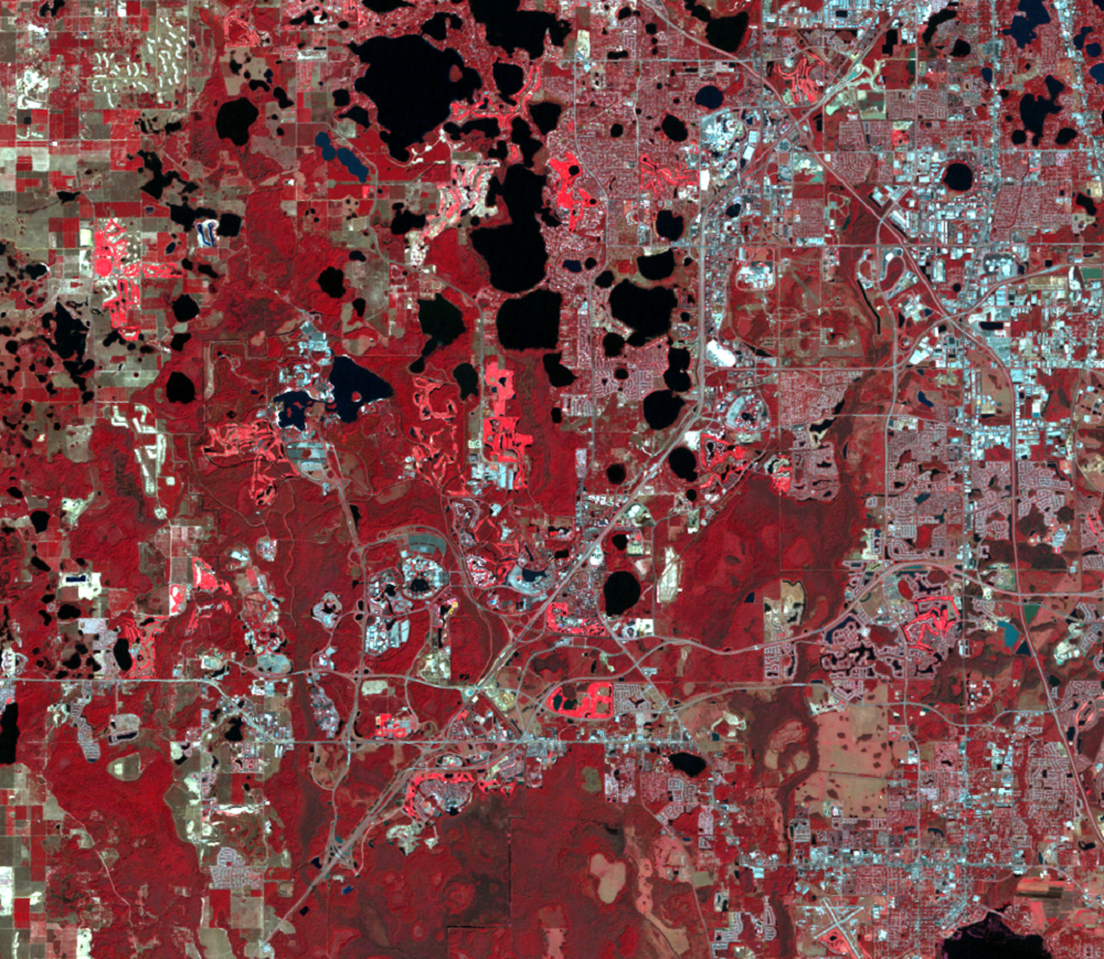 Feb. 4, 2000, Landsat 5 (path/row 16/40) — Location of Disney World and Epcot, Orlando, Florida, USA