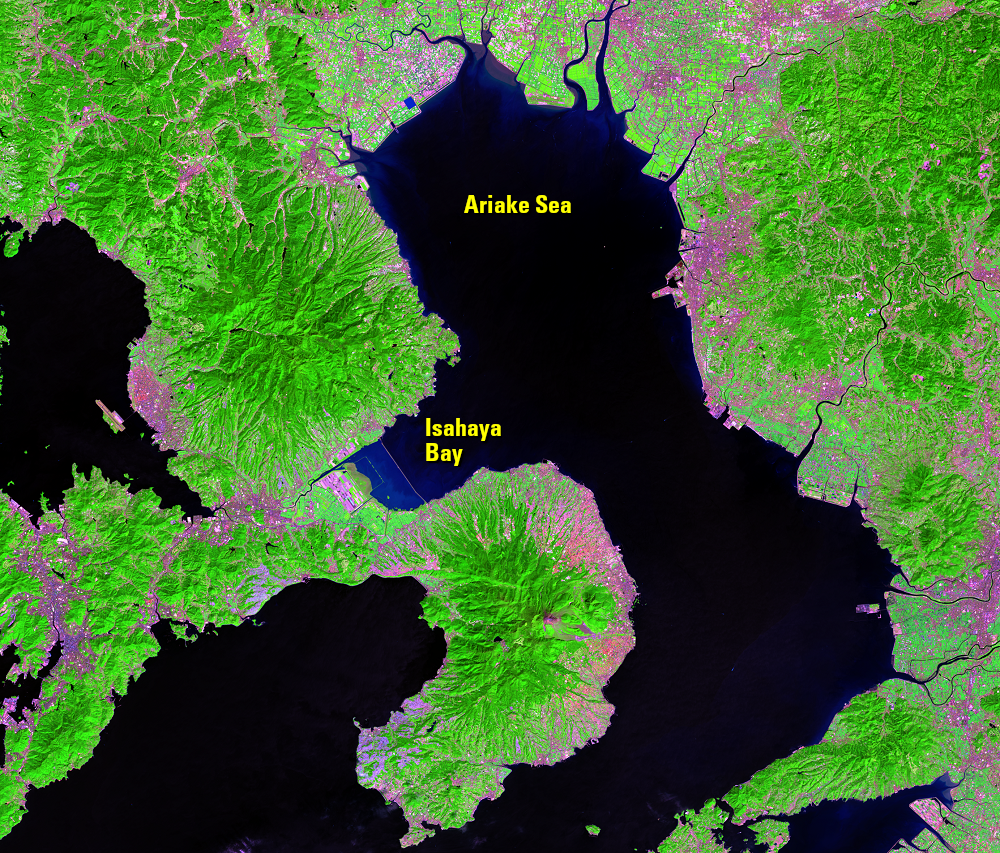 Sept. 27, 2013, Landsat 8 (path/row 113/37) — Ariake Sea, Japan