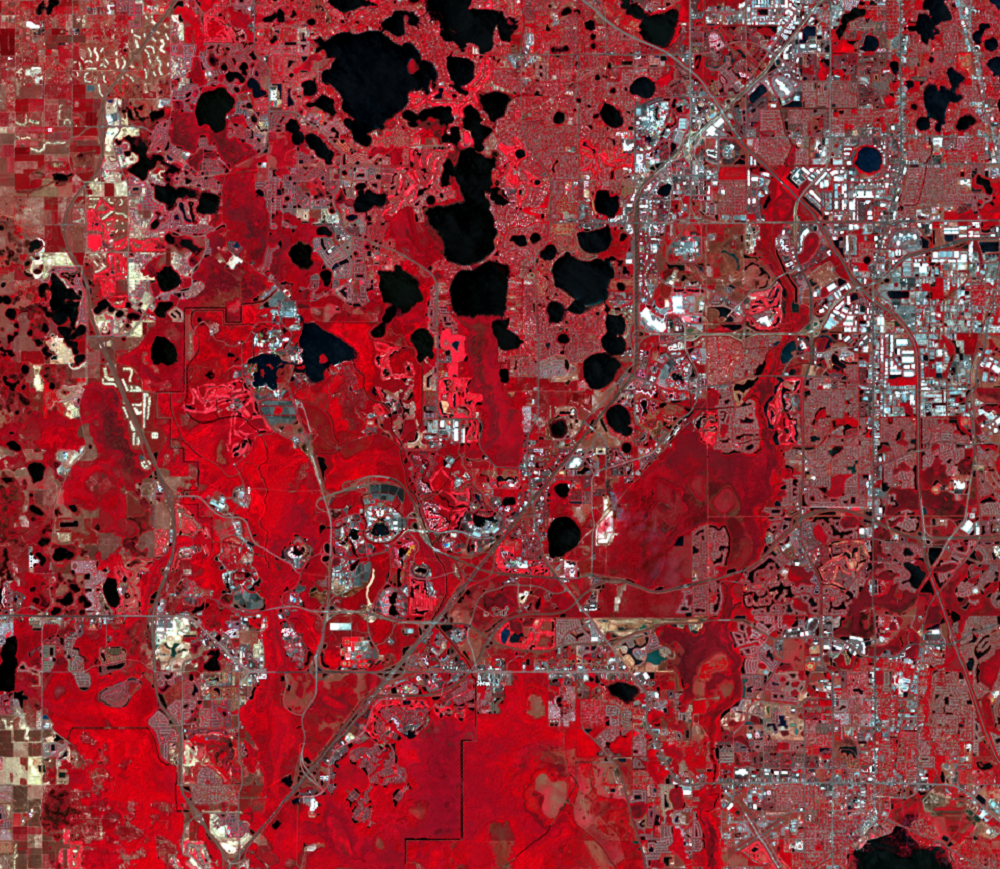 Apr. 7, 2017, Landsat 8 (path/row 16/40) — Location of Disney World and Epcot, Orlando, Florida, USA
