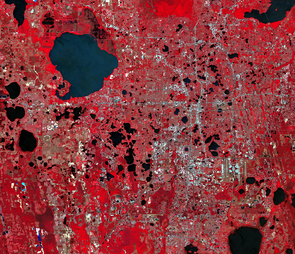 Apr. 7, 2017, Landsat 8 (path/row 16/40) — Orlando, Florida, USA