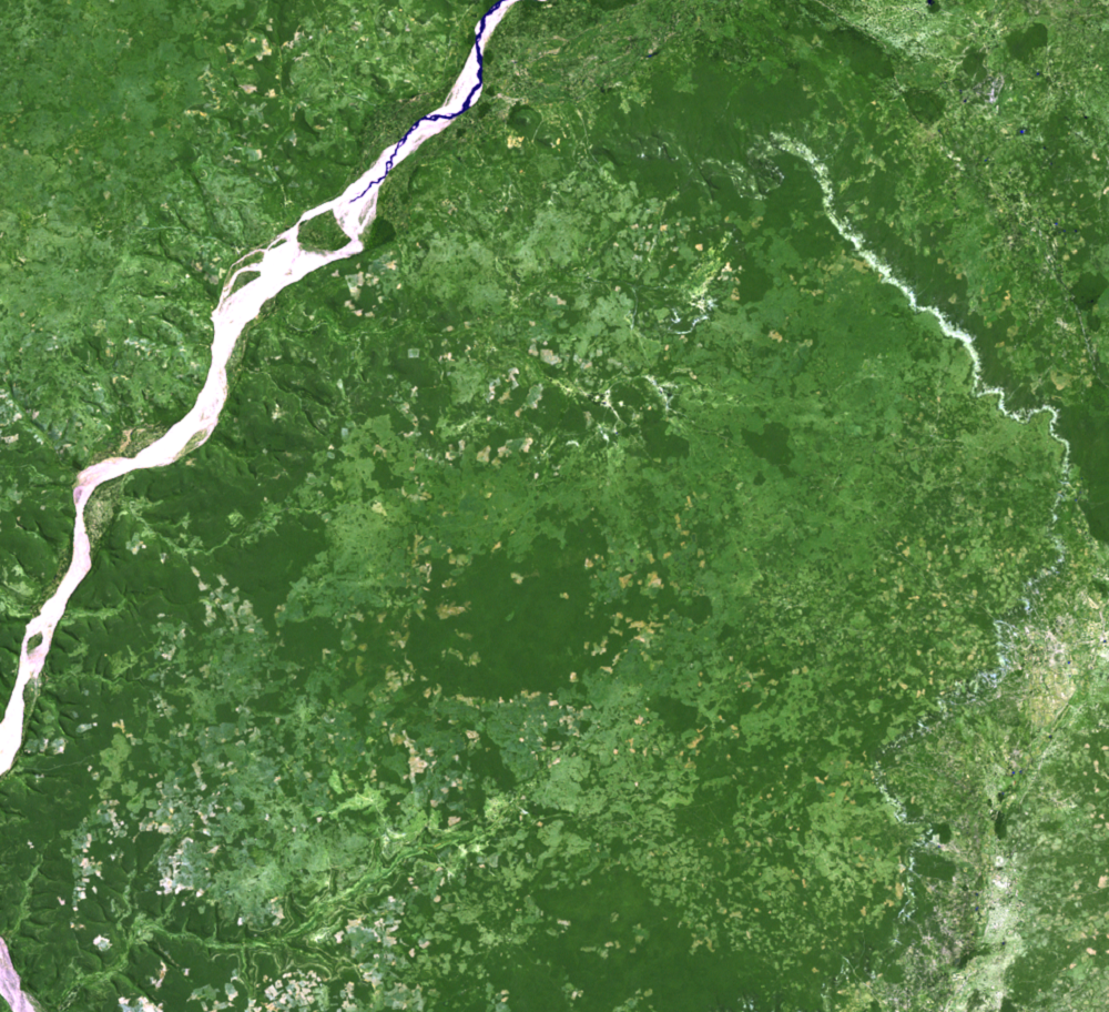 Mar. 25, 2003, Landsat 7 (path/row 160/77) — deforestation in Madagascar
