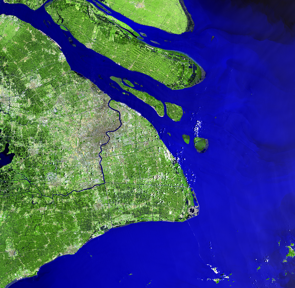 July 19, 2004, Landsat 5 (path/row 118/38,39) — Shanghai, China
