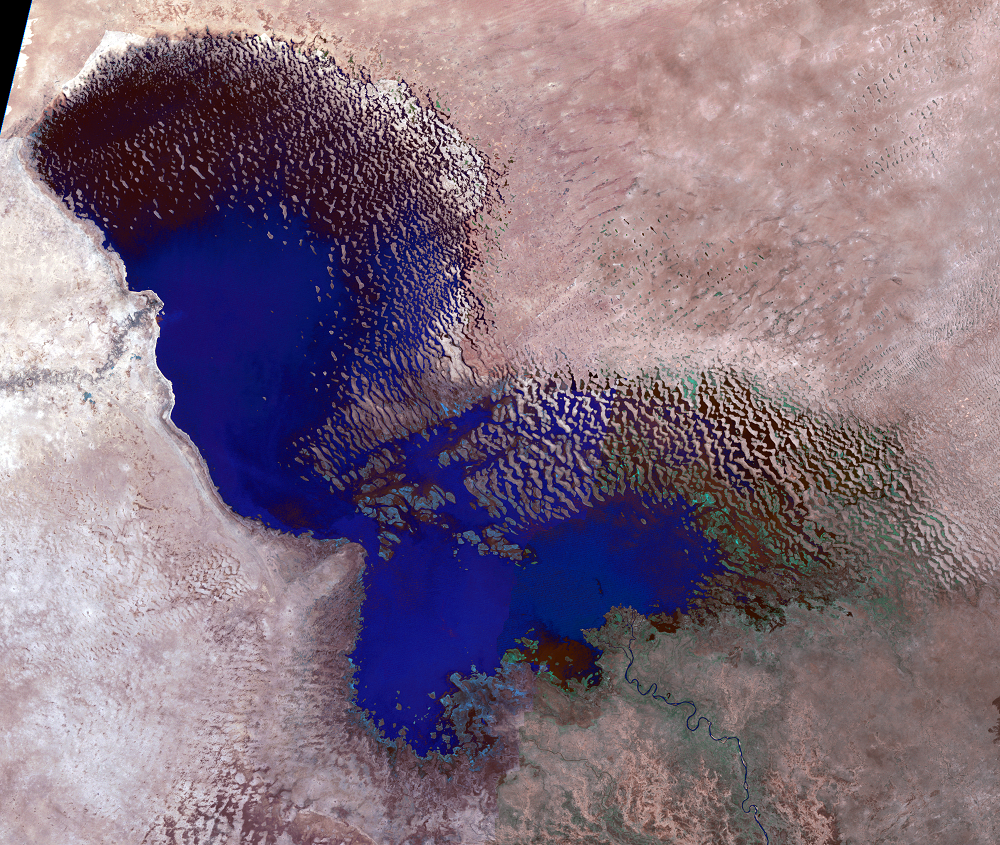 January 1973, Landsat 1 (path/row 198–199/50–51) — Lake Chad