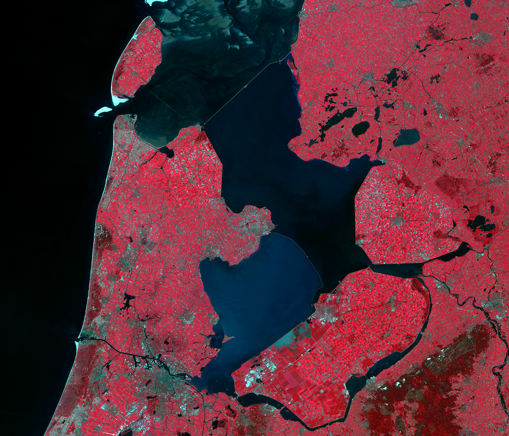 July 5, 1987, Landsat 5 (path/row 198/23,24) — IJsselmeer, Netherlands