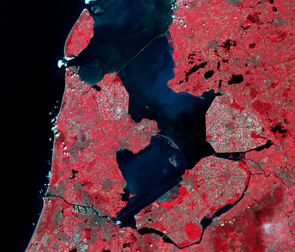 June 16, 2021, Landsat 8 (path/row 198/23,24) — IJsselmeer, Netherlands