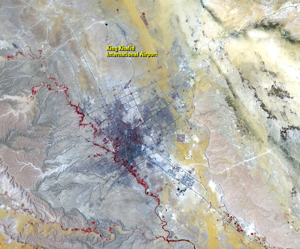June 24 and July 3, 1989, Landsat 5 (path/row 165,166/43) — Riyadh, Saudi Arabia