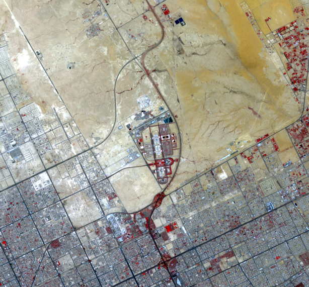June 3 and 10, 2013, Landsat 8 (path/row 165,166/43) — Location of Princess Nora Bint Abdul Rahman University