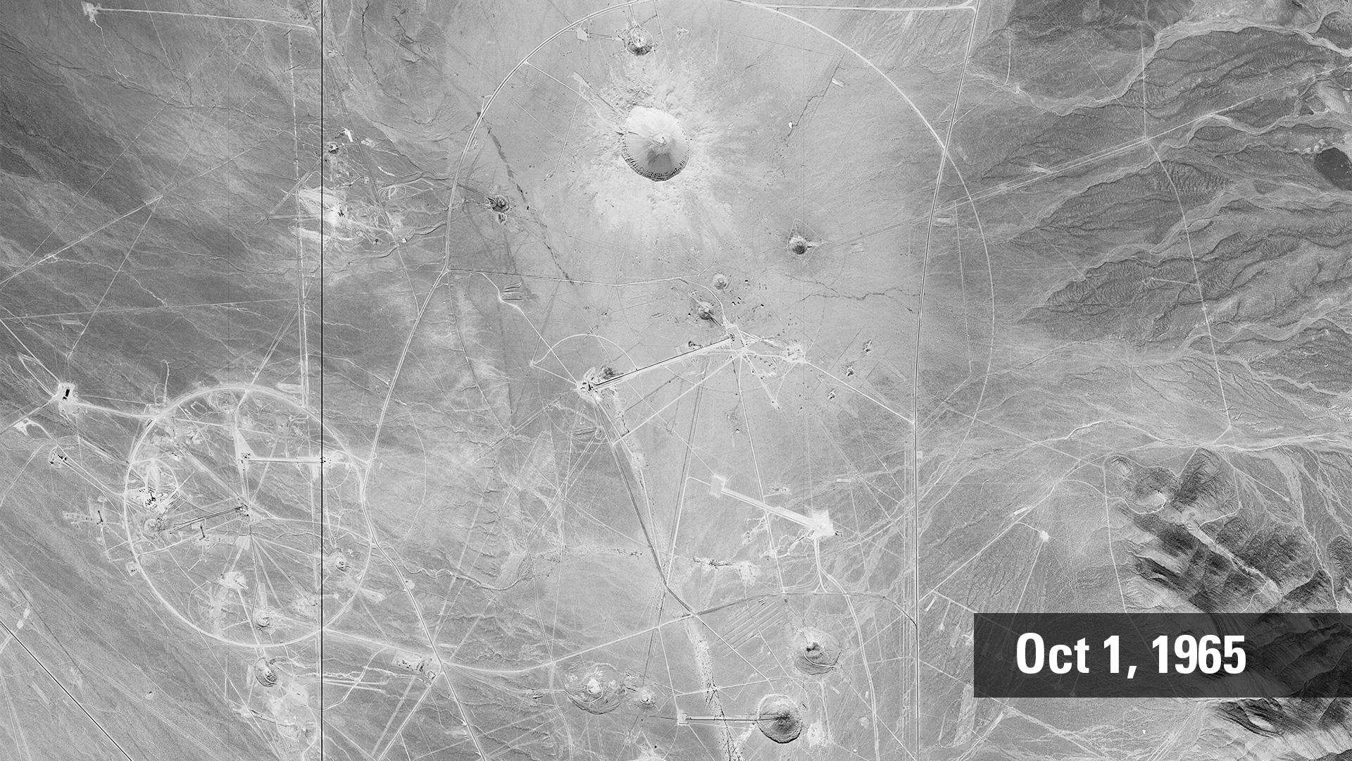 Cold War Craters in Nevada after