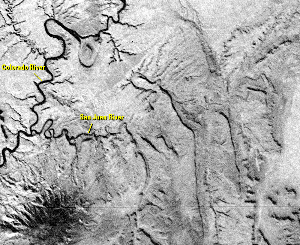 Oct. 29, 1963, ARGON satellite — San Juan River, Utah, USA