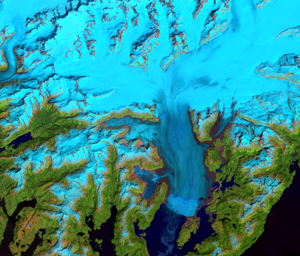 June 26, 1986, Landsat 5 (path/row 67/17) — Columbia Glacier, Alaska, USA