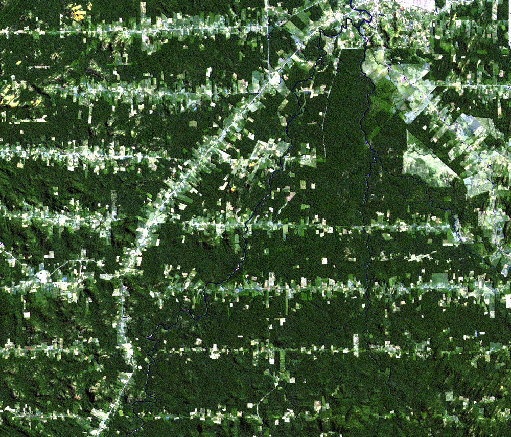 July 16, 1986, Landsat 5 (path/row 232/67) — Deforestation, Rondônia, Brazil